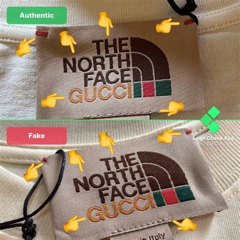 the north face gucci t shirt real vs fake|north face x gucci outlet.